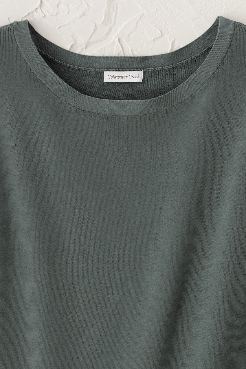 Cap-Sleeve Sweater Tee