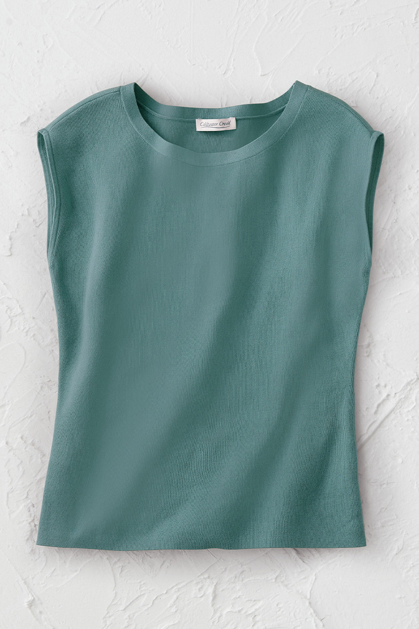 Cap-Sleeve Sweater Tee