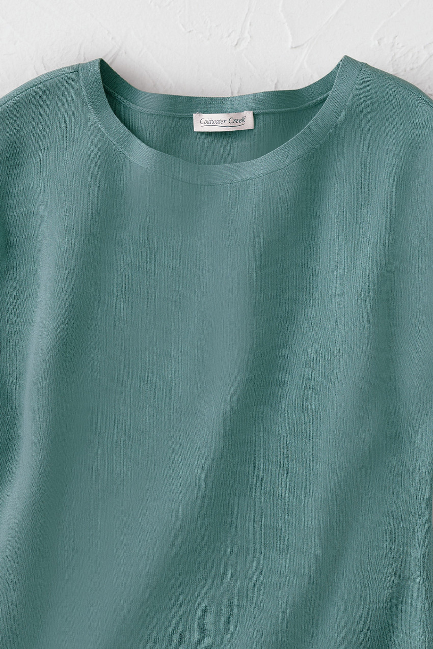 Cap-Sleeve Sweater Tee