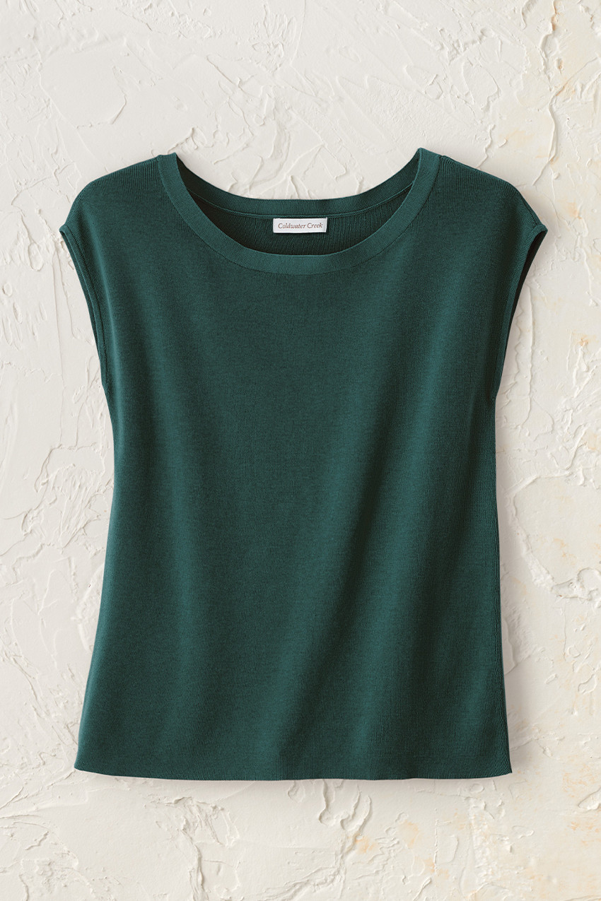 Cap-Sleeve Sweater Tee