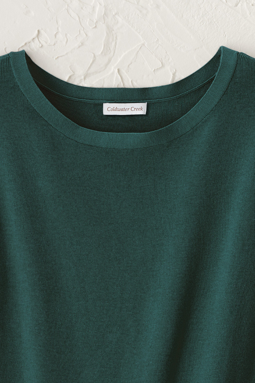 Cap-Sleeve Sweater Tee