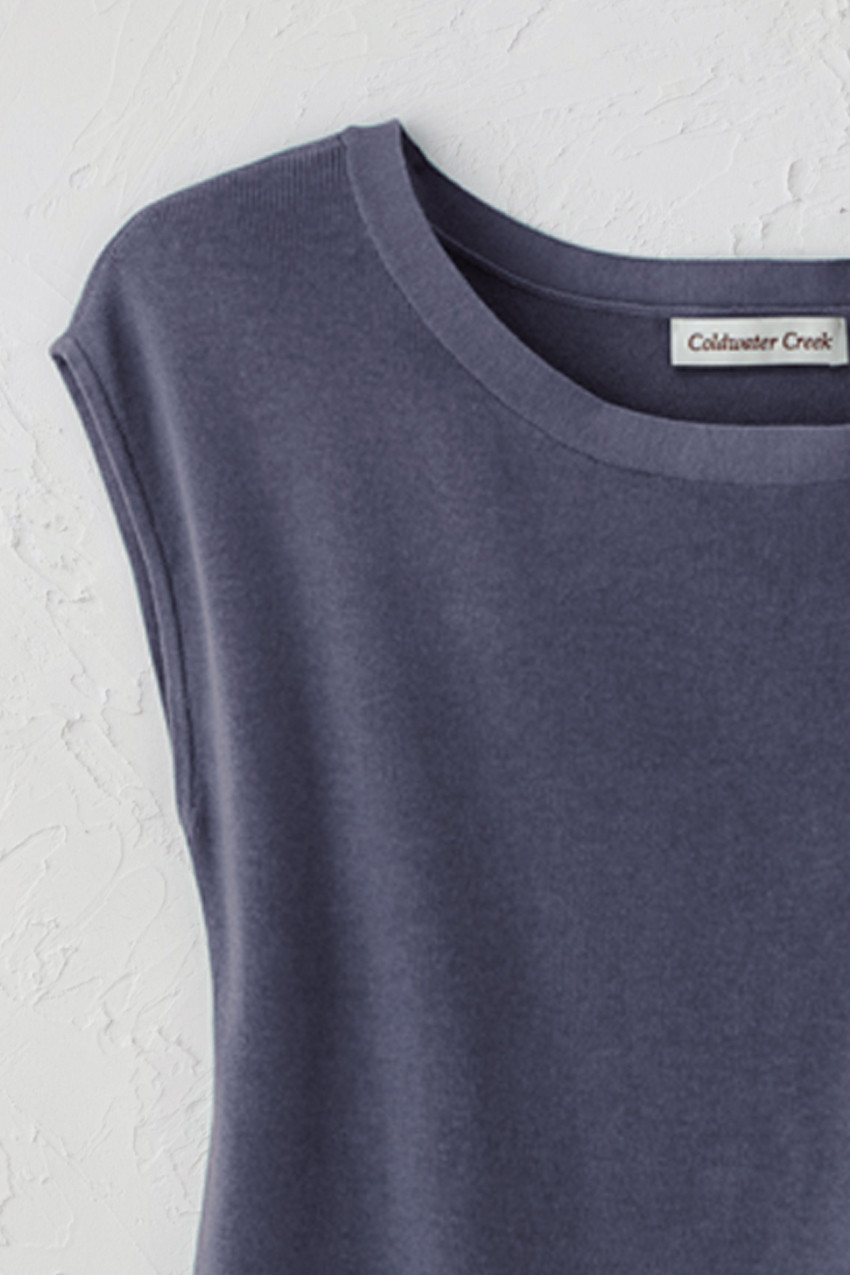 Cap-Sleeve Sweater Tee