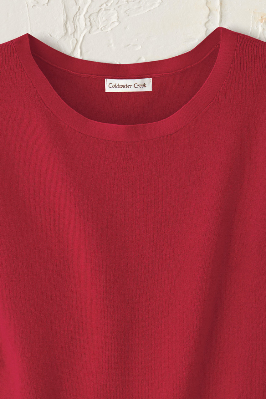 Cap-Sleeve Sweater Tee