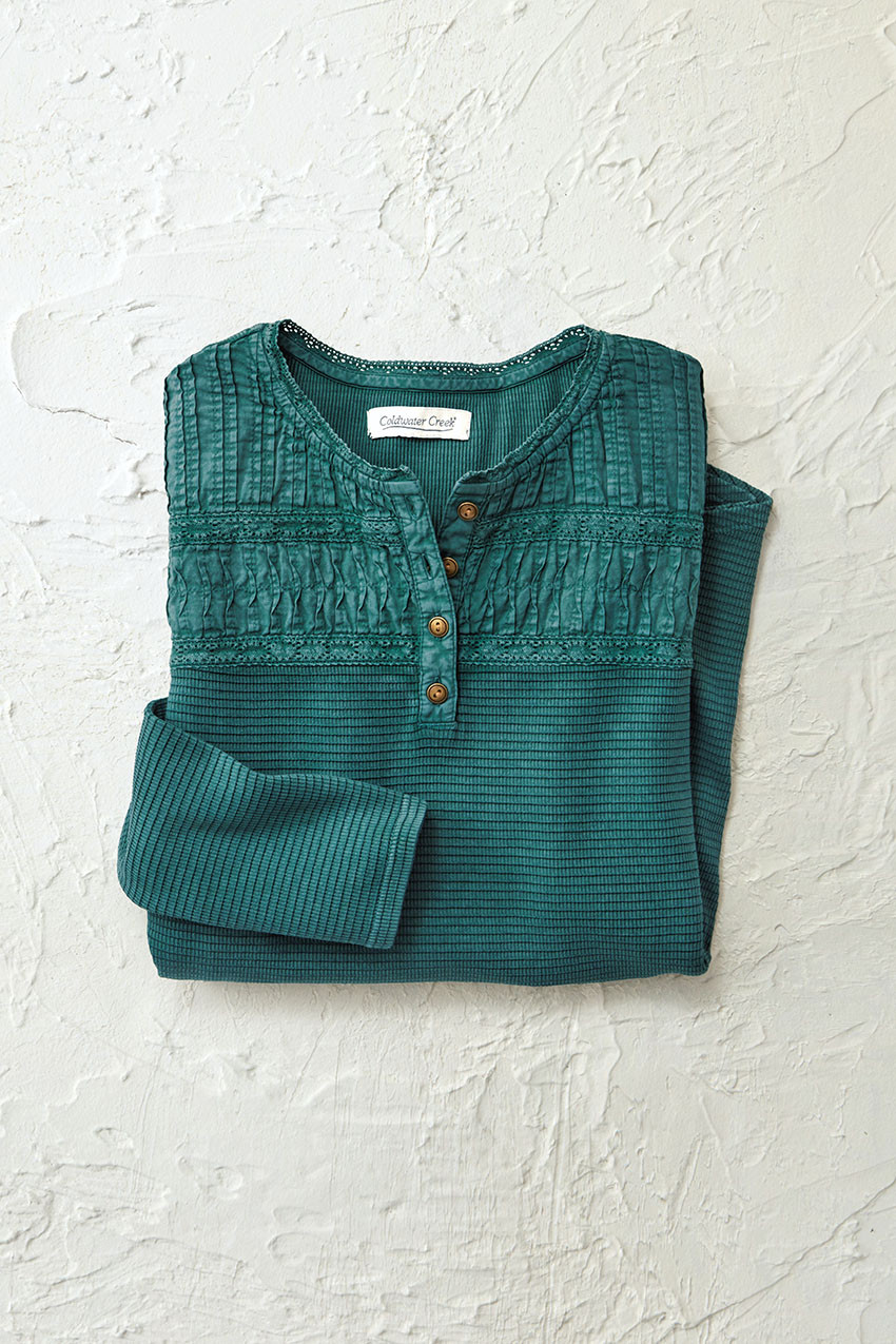 Textured Knit Henley