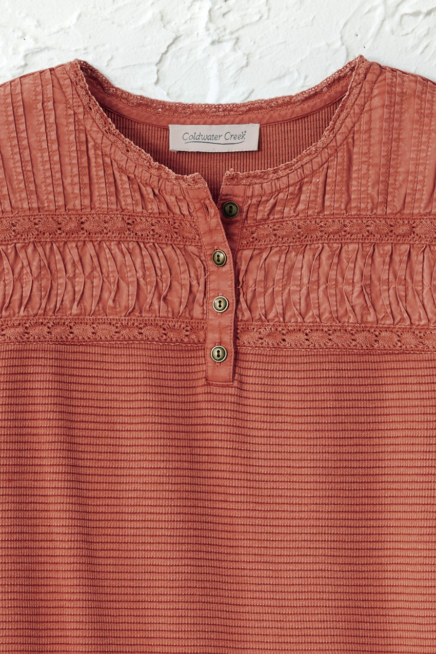 Textured Knit Henley