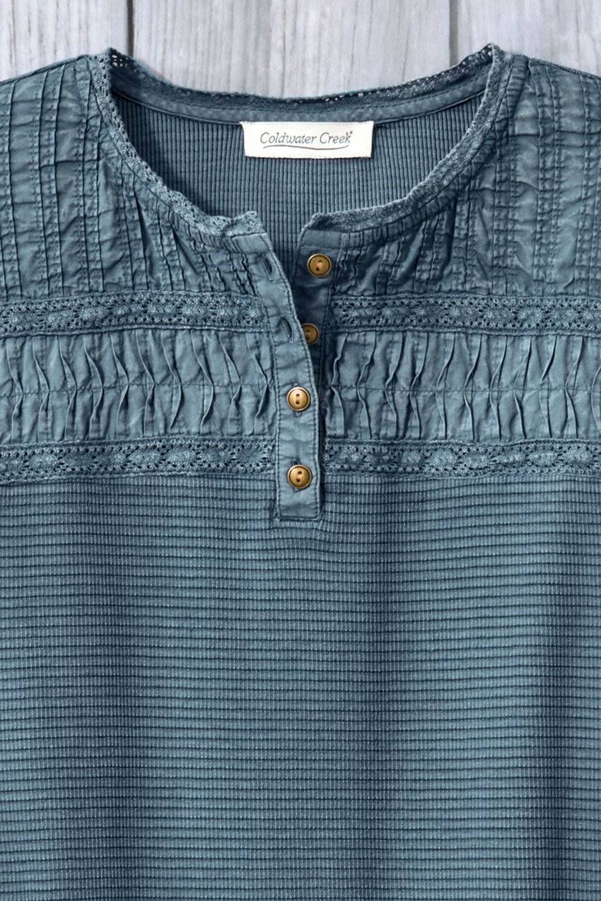 Textured Knit Henley