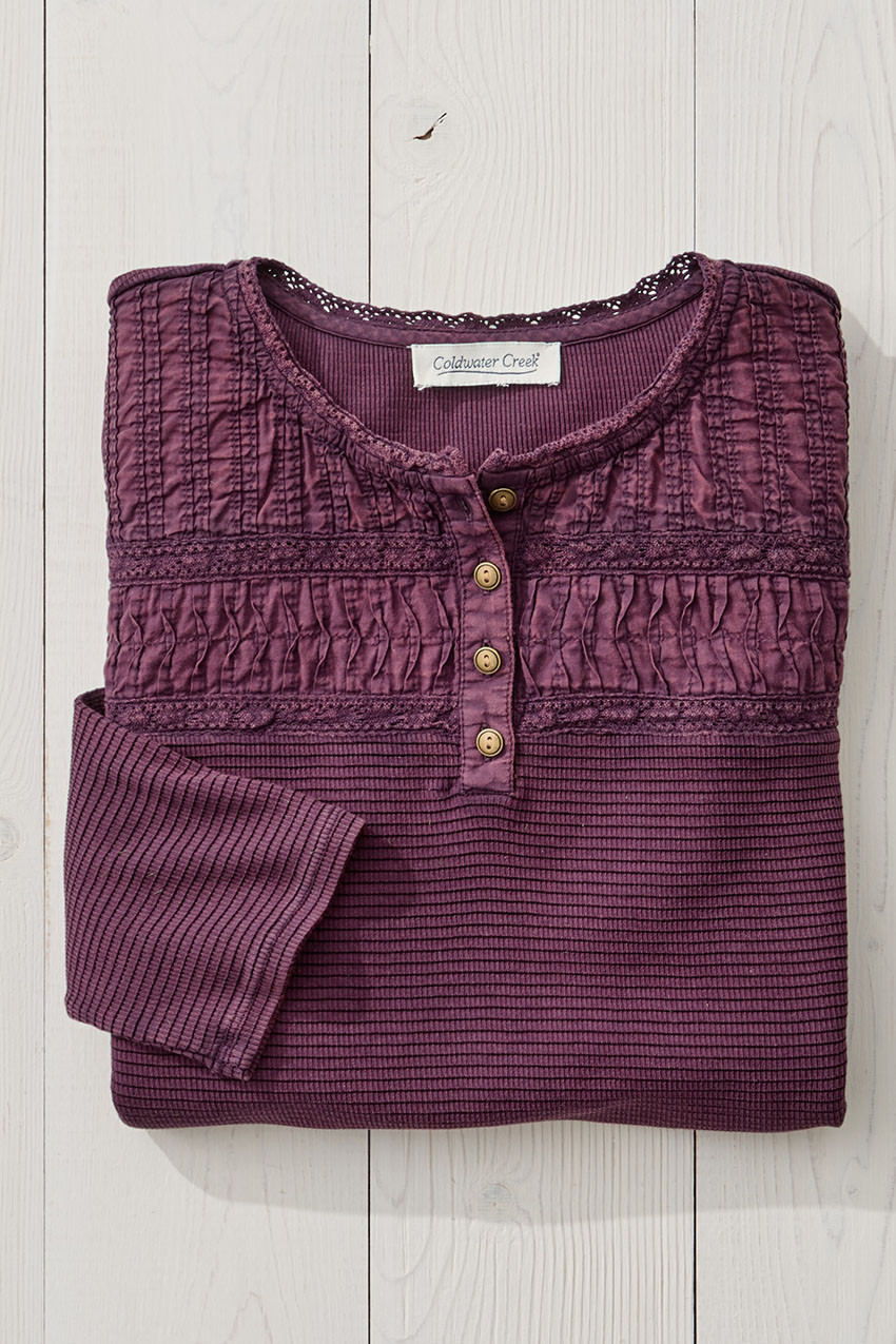 Textured Knit Henley