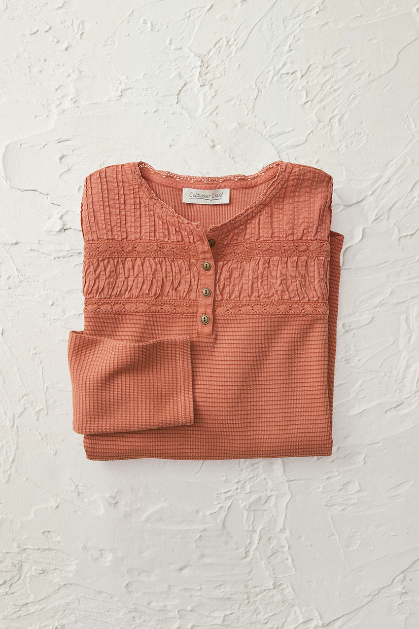 Textured Knit Henley