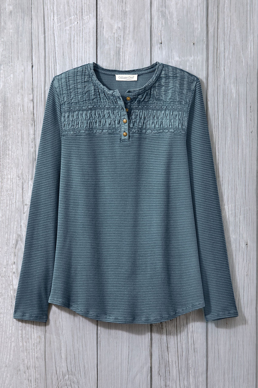 Textured Knit Henley