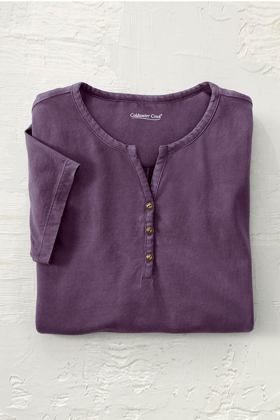 Vintage-Wash Henley