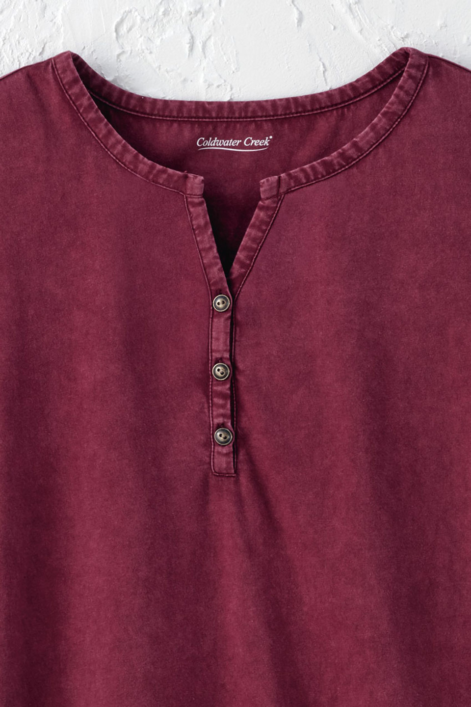 Vintage-Wash Henley