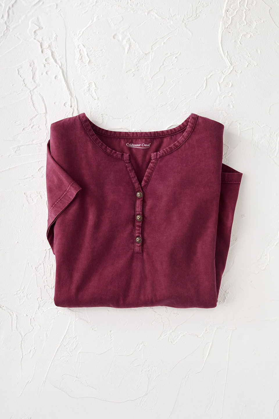 Vintage-Wash Henley