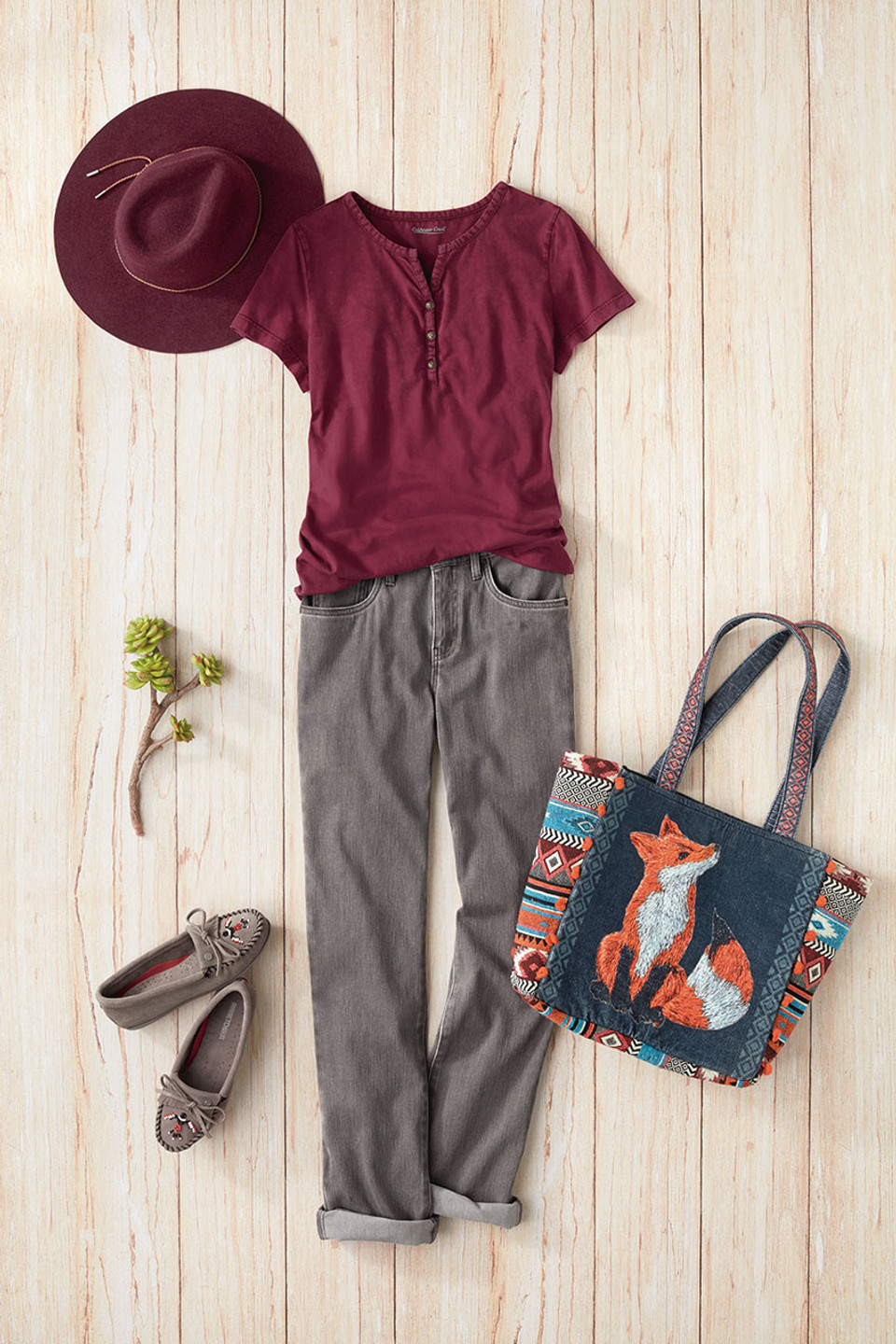 Vintage-Wash Henley