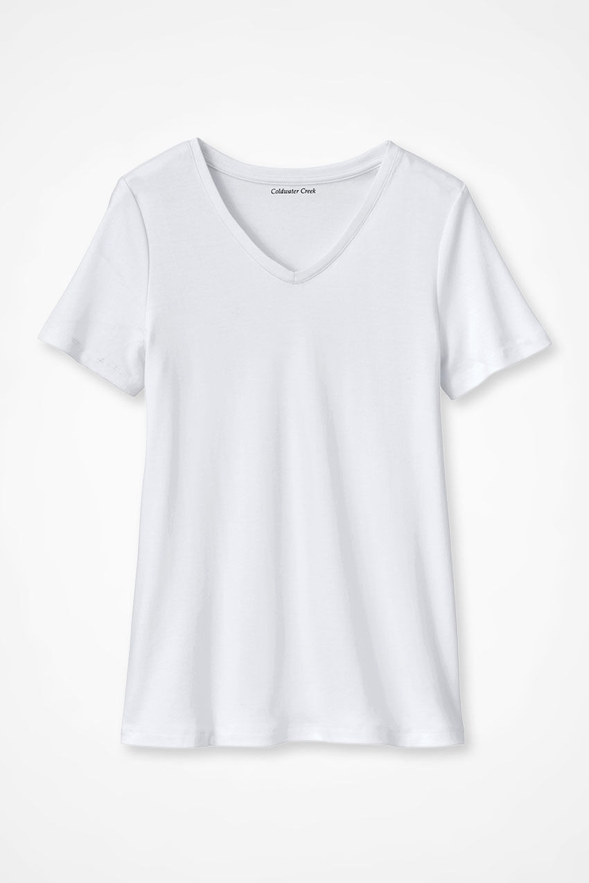 BestCotton™ V-Neck Tee - Coldwater Creek