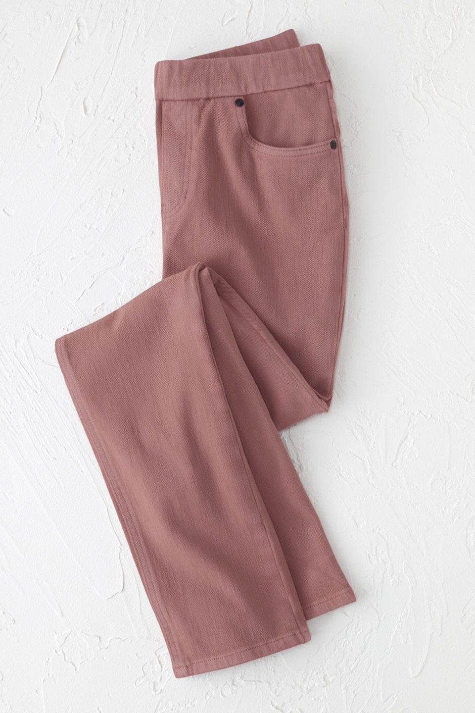 Knit Denim Mid Rise Leggings