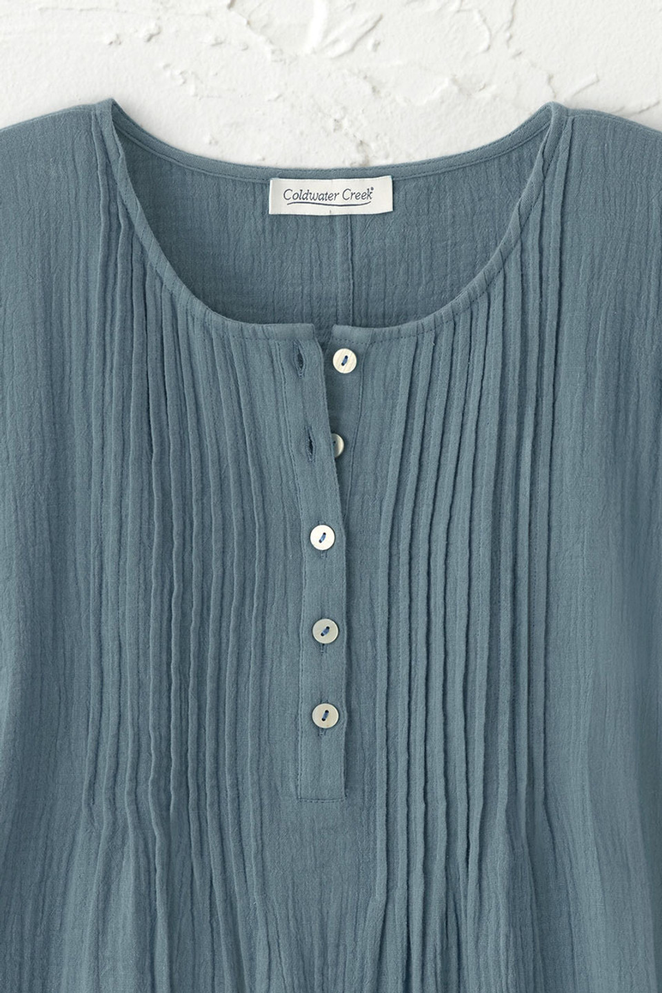 Summer Breeze Gauze Pintuck Top