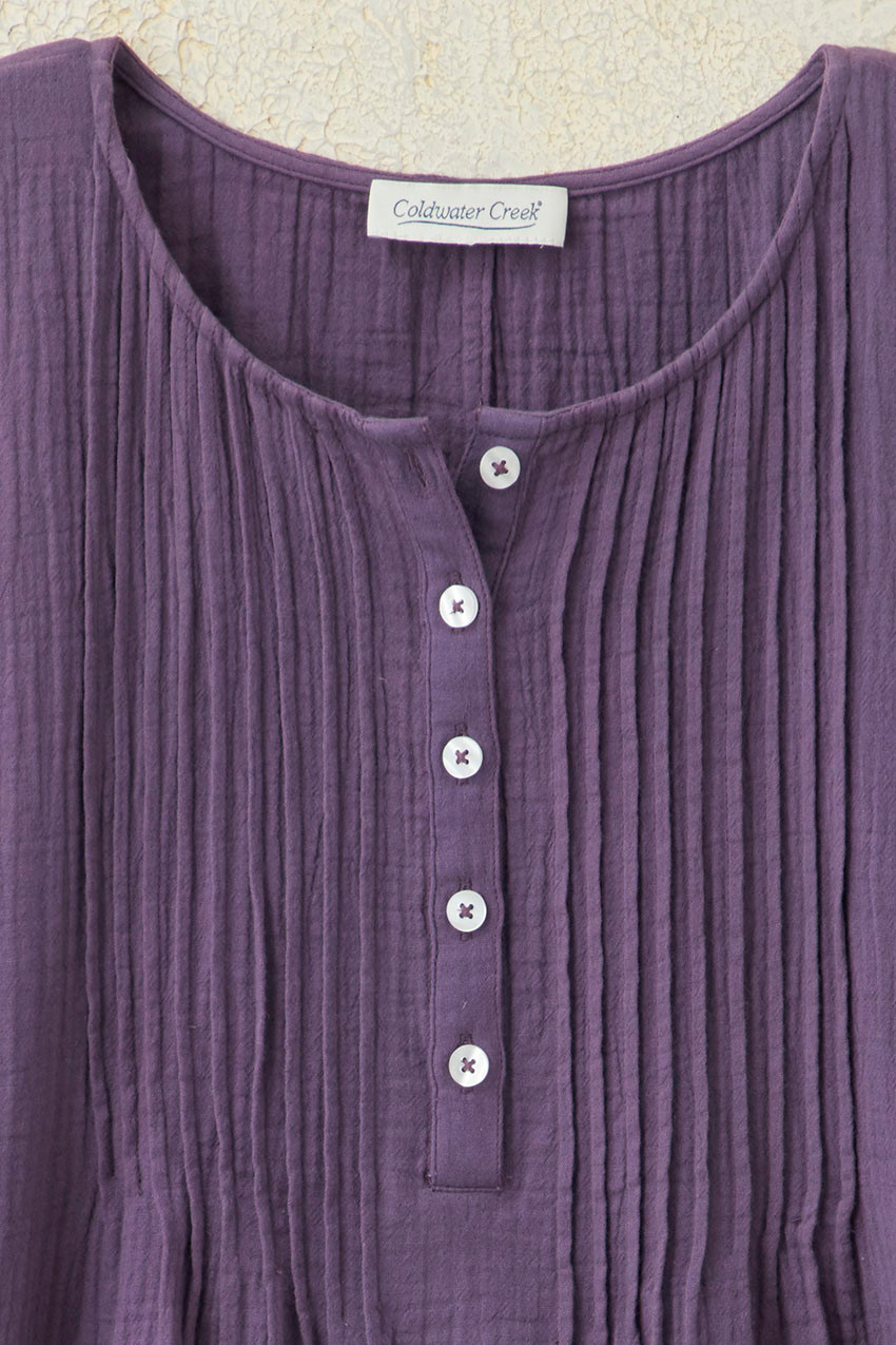 Summer Breeze Gauze Pintuck Top