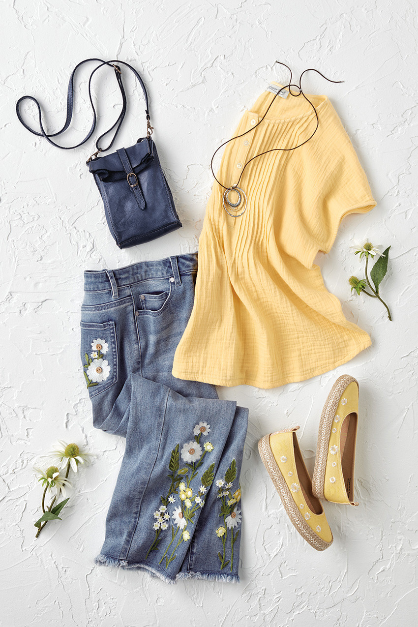 Summer Breeze Gauze Pintuck Top - Coldwater Creek