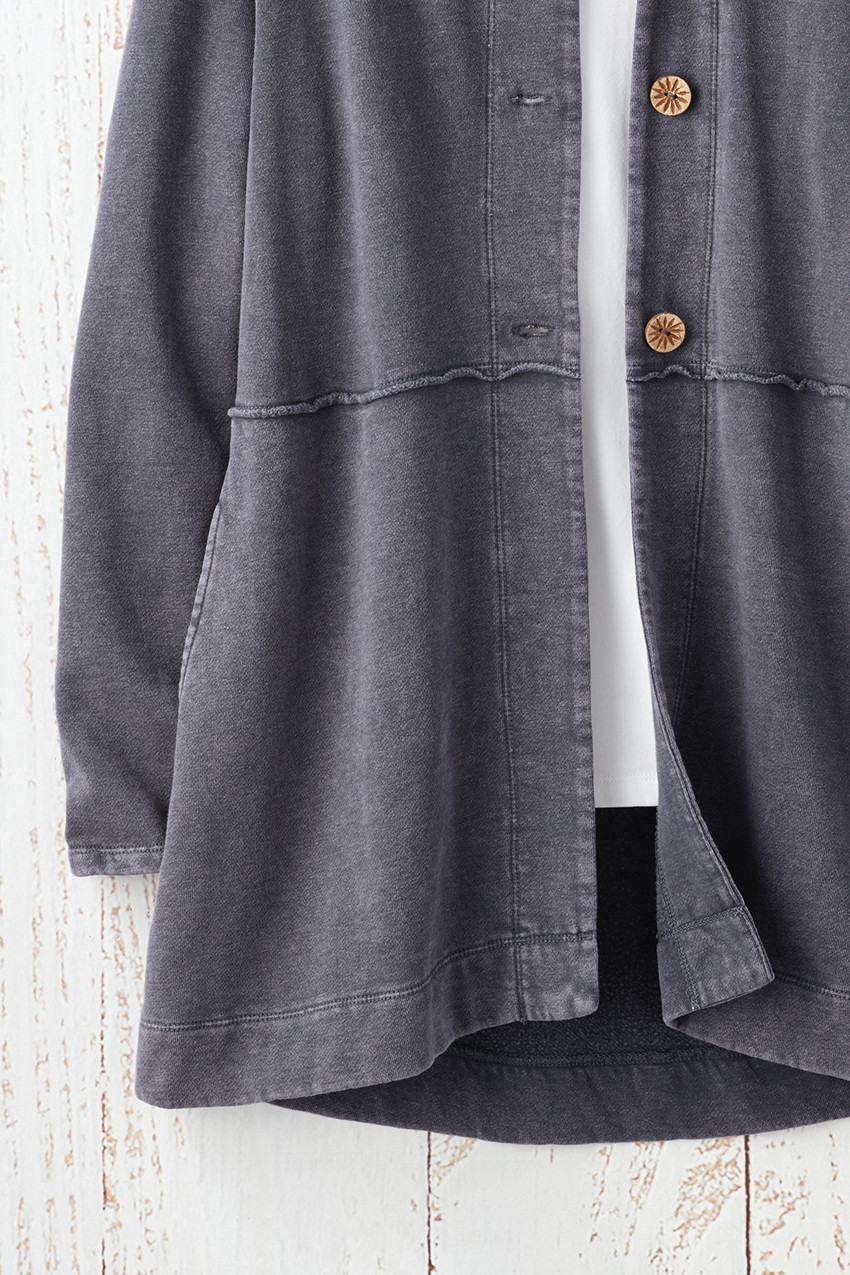 Lightweight Fleece Swing Cardigan