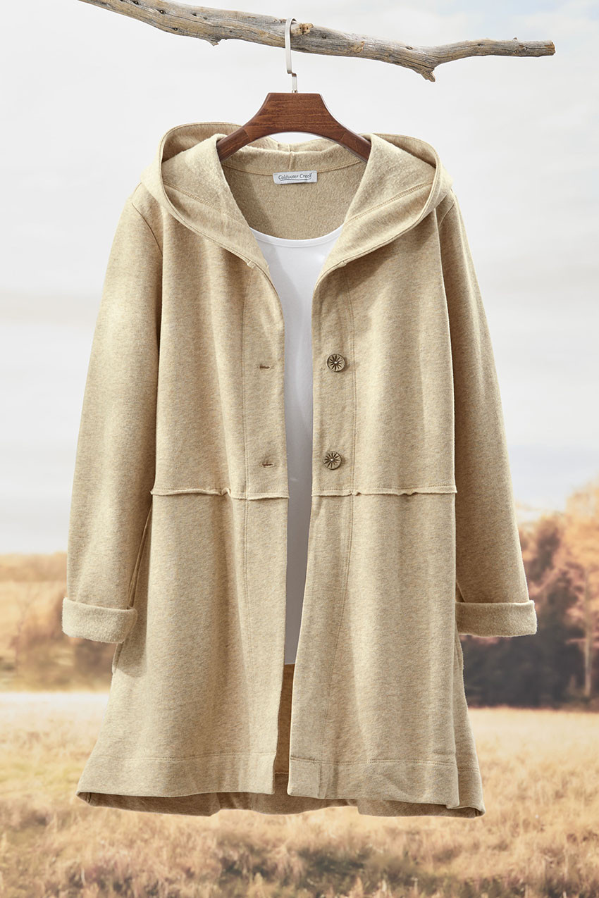 Lightweight Fleece Swing Cardigan