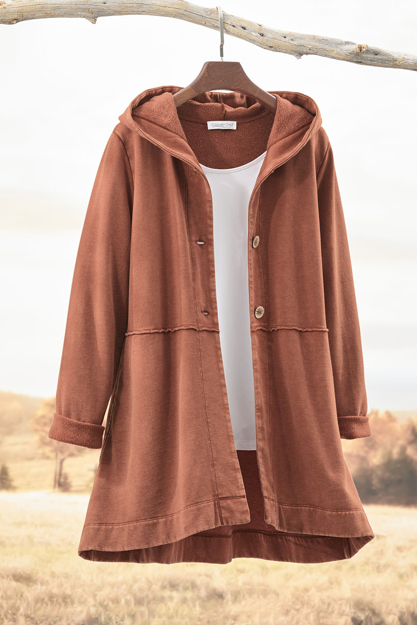 Lightweight Fleece Swing Cardigan