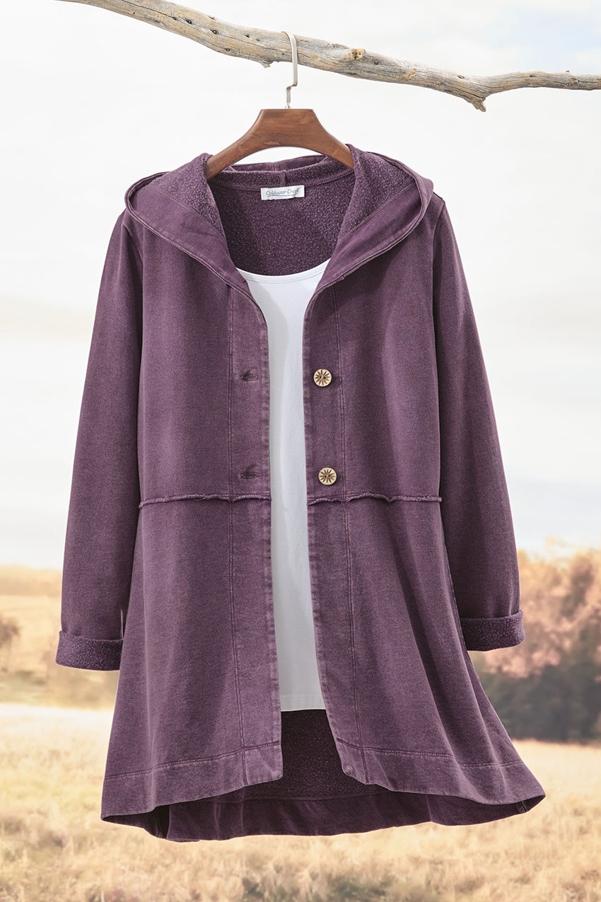 Lightweight Fleece Swing Cardigan