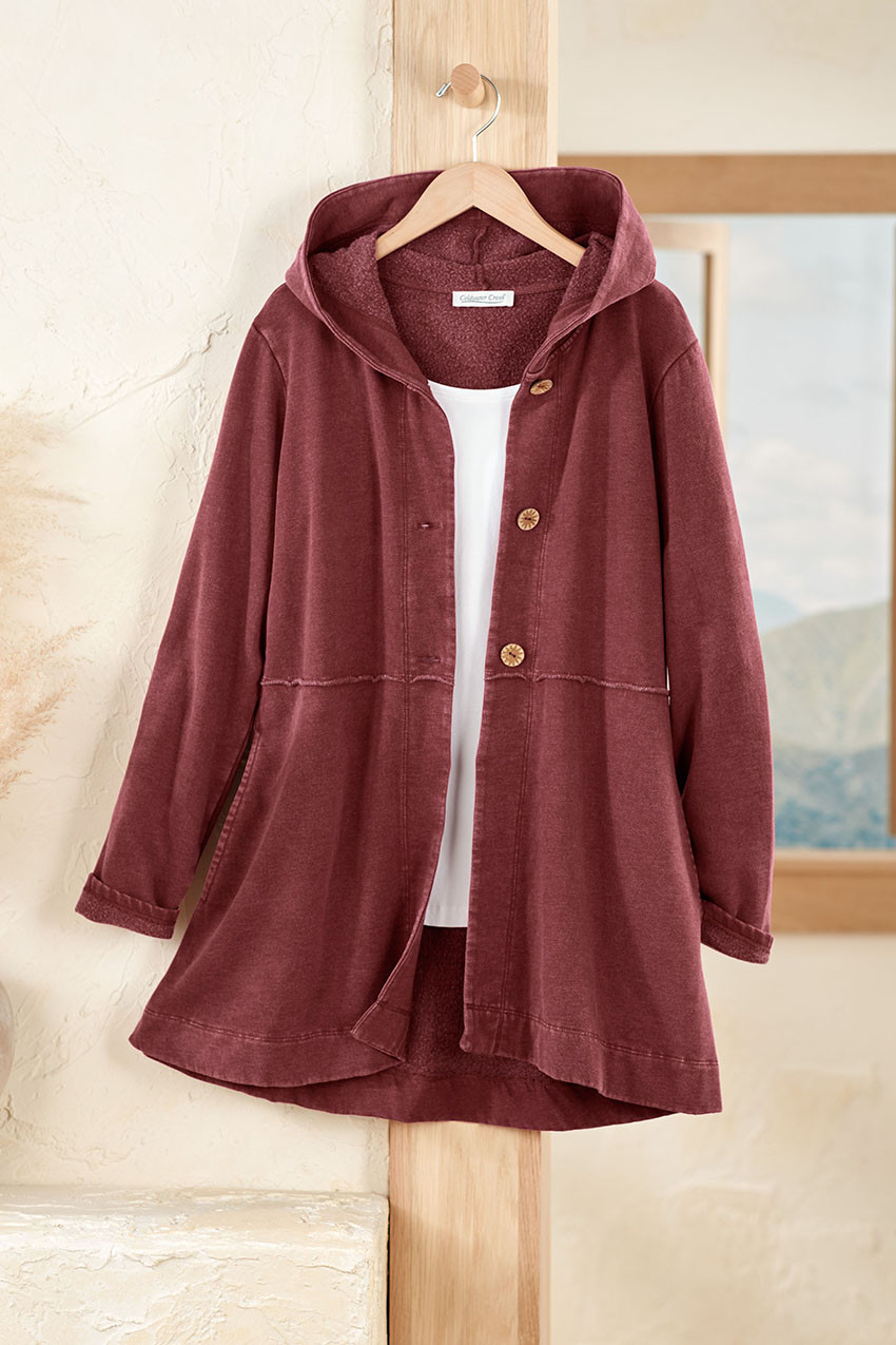 Lightweight Fleece Swing Cardigan