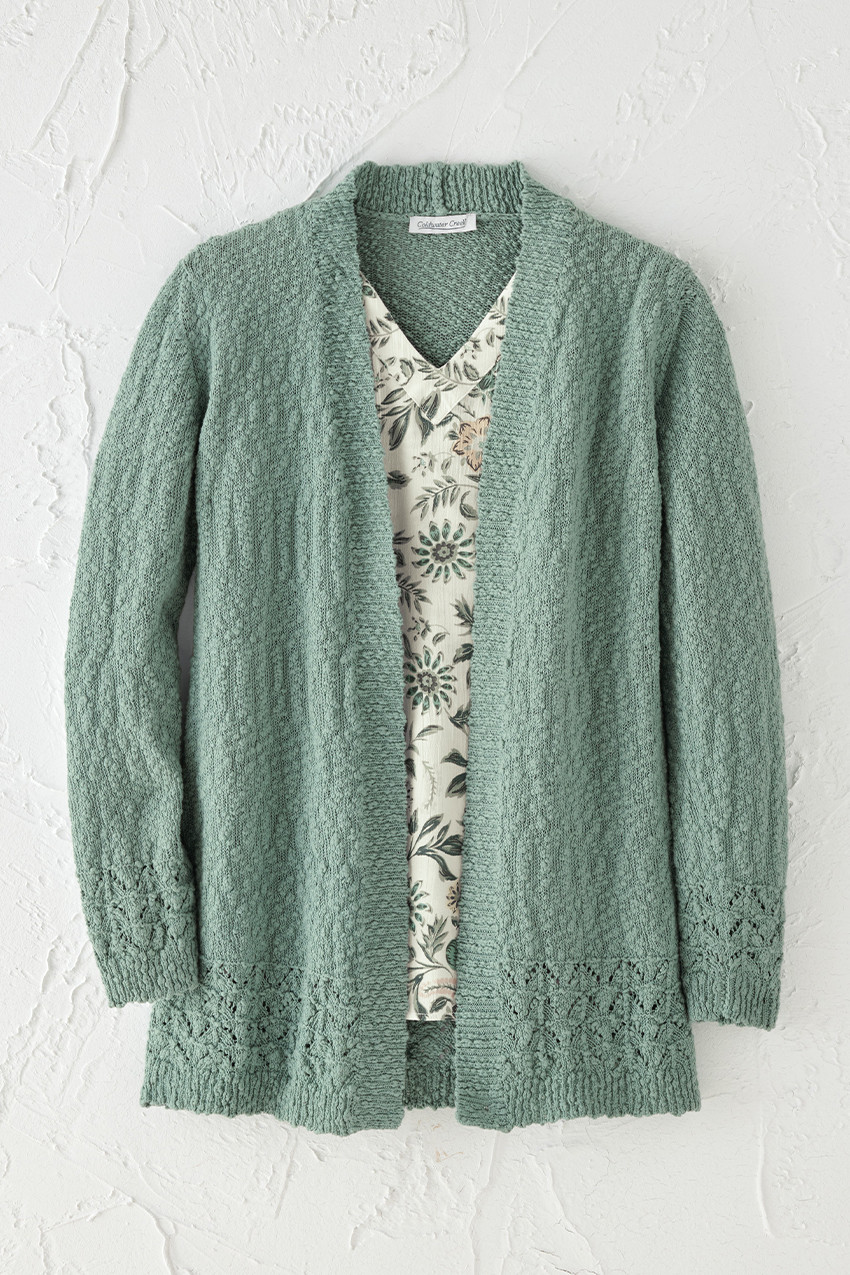 Pointelle Intrigue Cardigan - Coldwater Creek