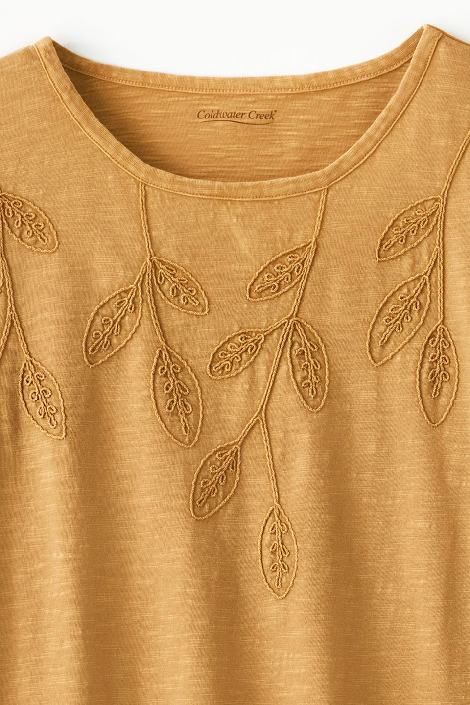 Leaf Embroidered Tee