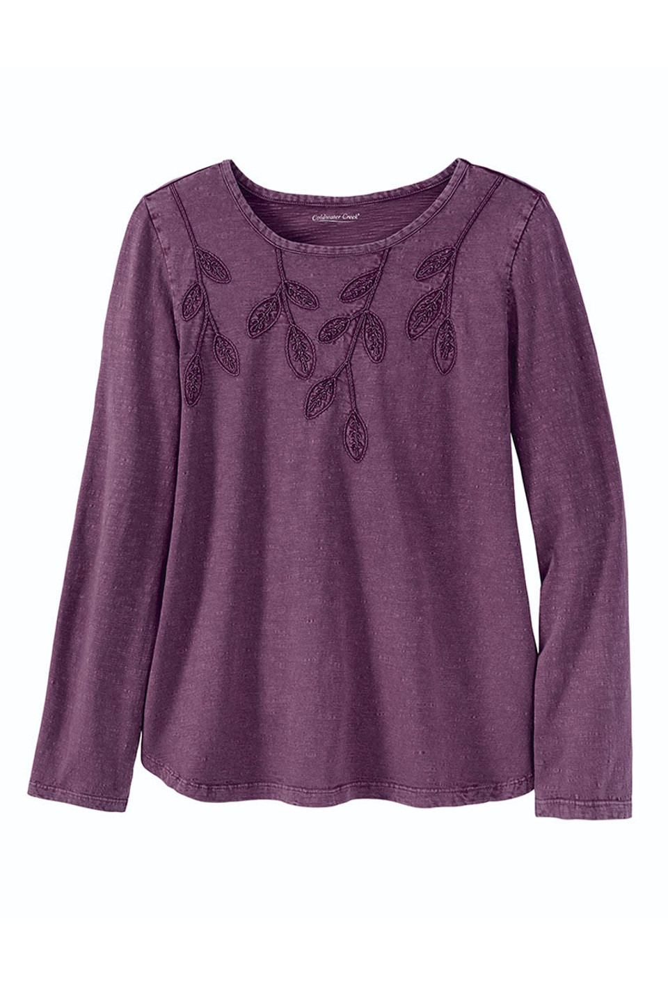 Leaf Embroidered Tee