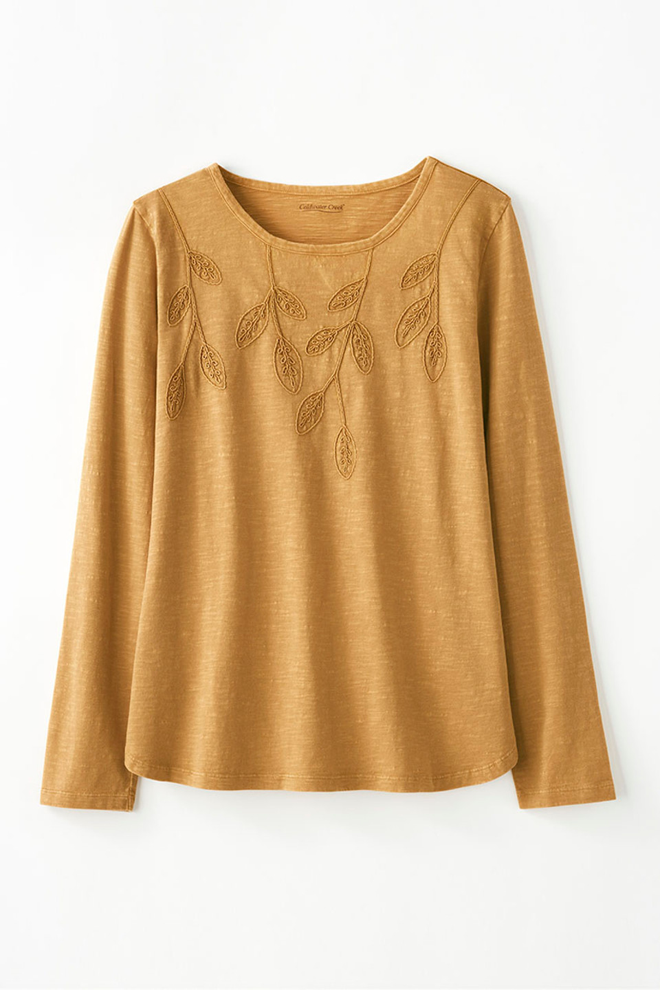 Leaf Embroidered Tee