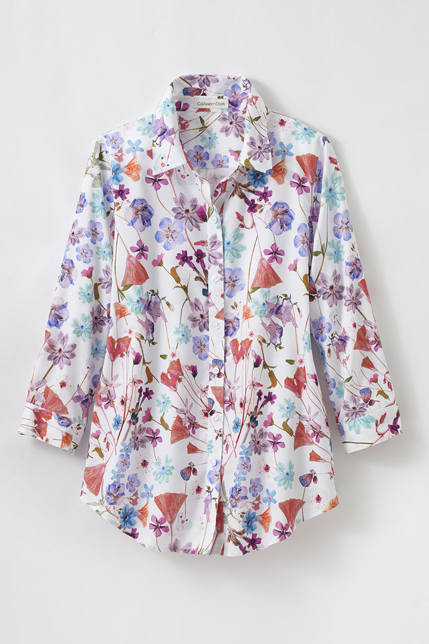 Pressed Floral No-Iron Shirt