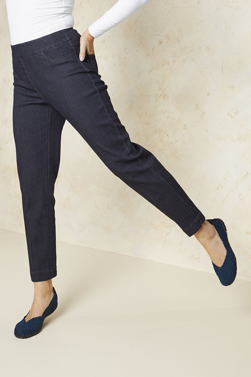 Pull On Anywear ShapeMe® Indigo Ankle Pants