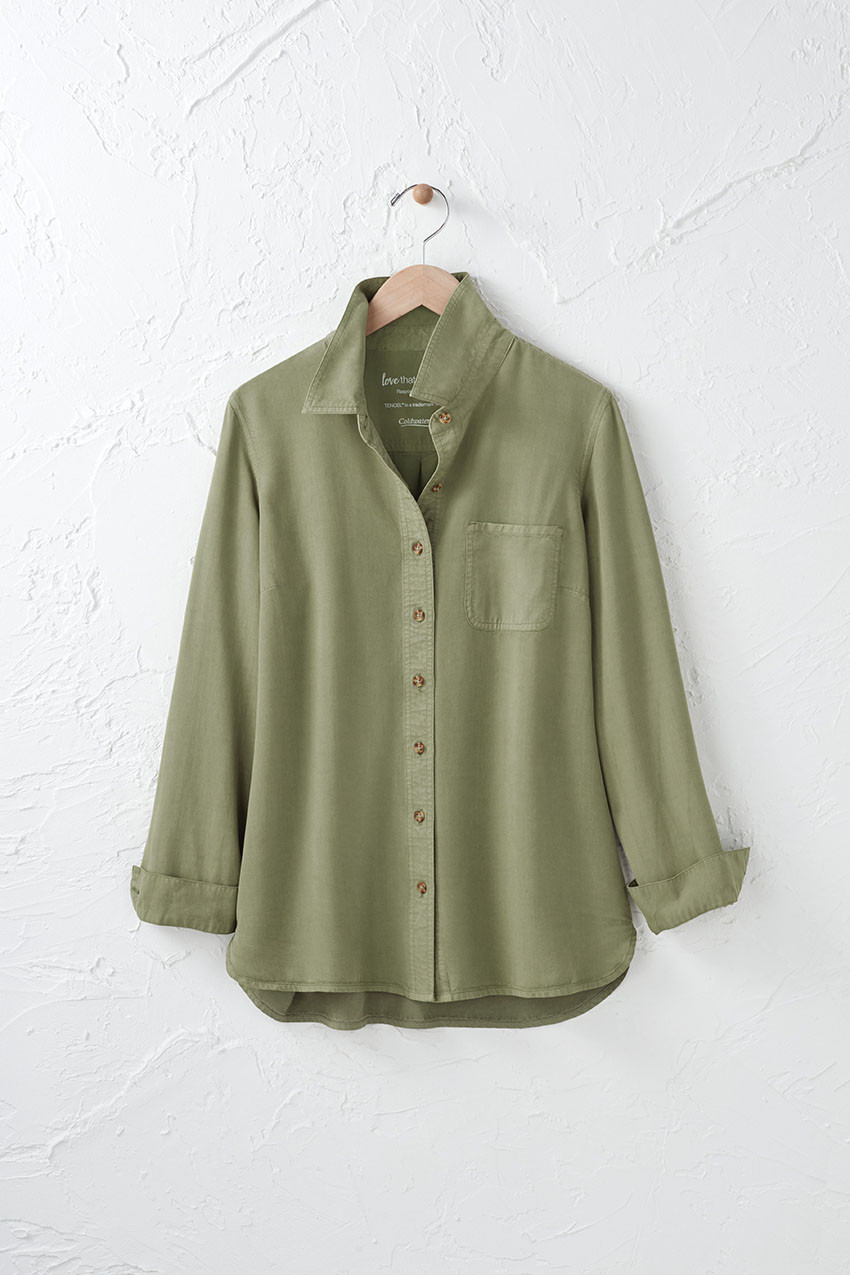 TENCEL™ Button Front Big Shirt