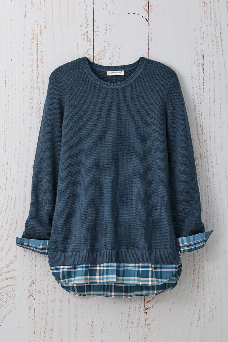 Glimpse of Plaid Sweater