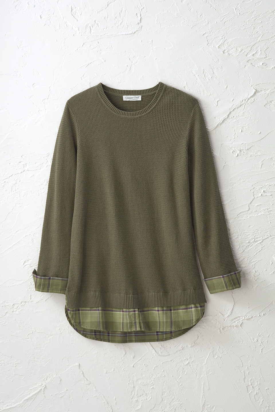 Glimpse of Plaid Sweater