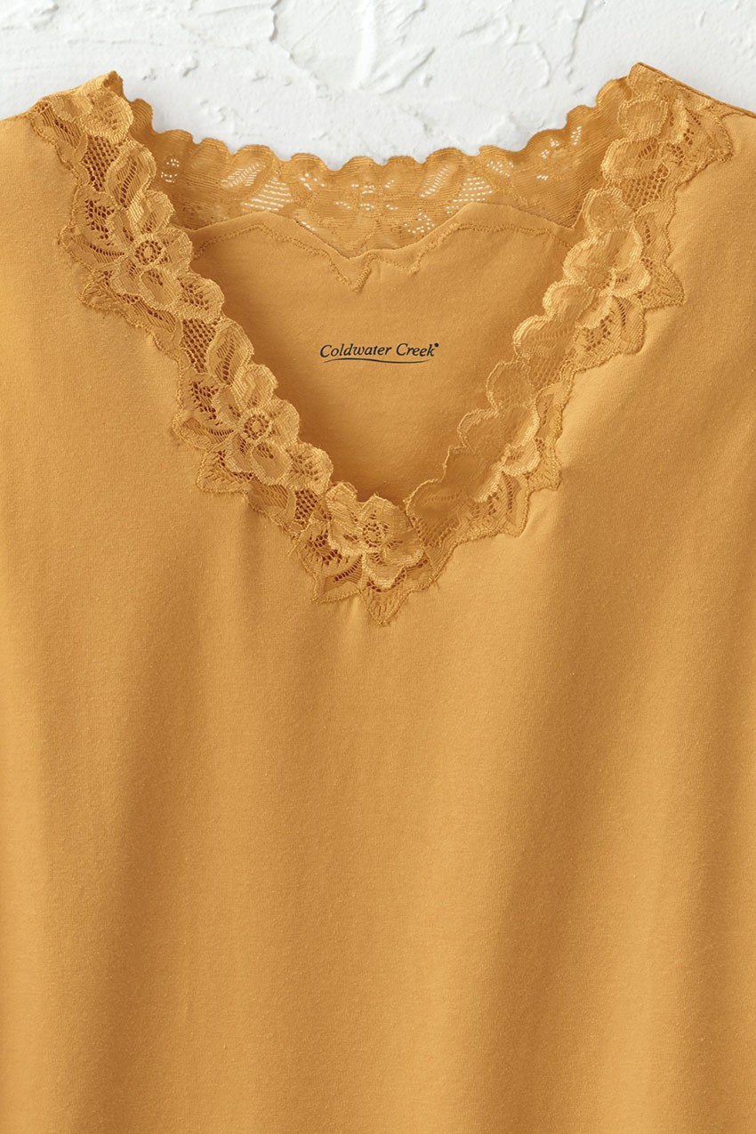 Longer Length Double Lace Tank