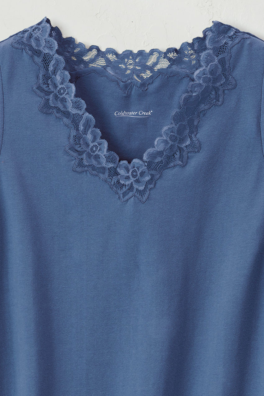 Longer Length Double Lace Tank