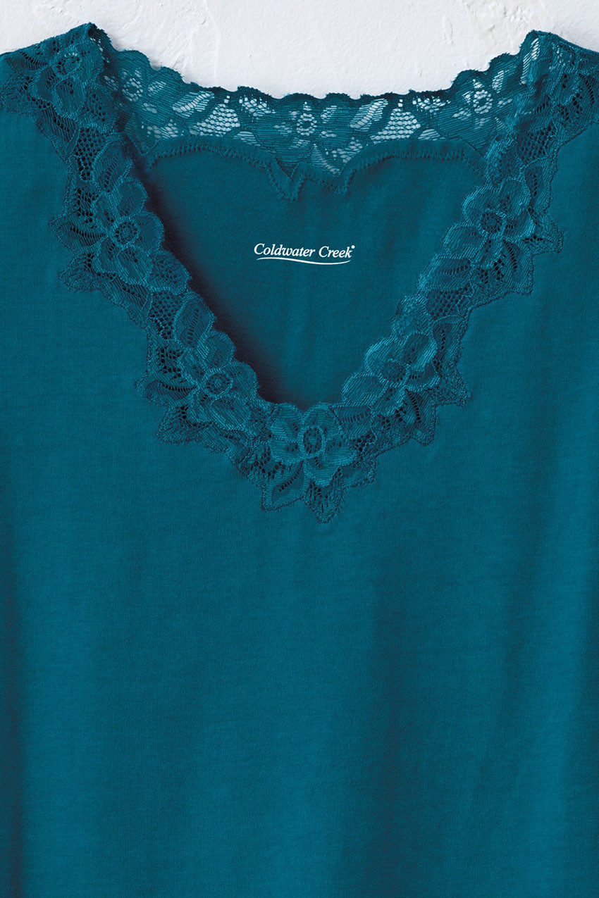 Longer Length Double Lace Tank