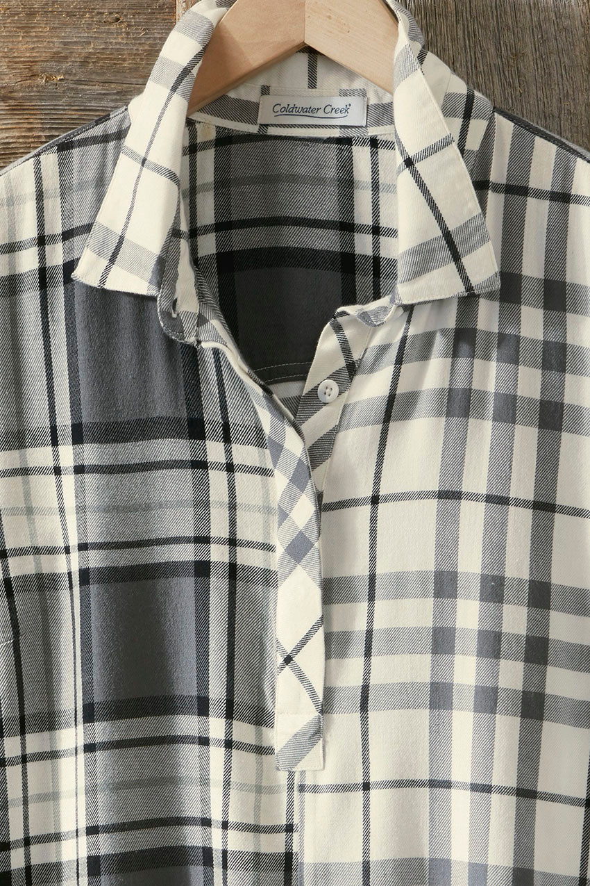 Soft Touch Mixed Plaid Top