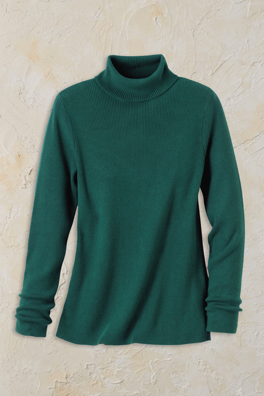Ribbed Turtleneck Sweater - Coldwater Creek