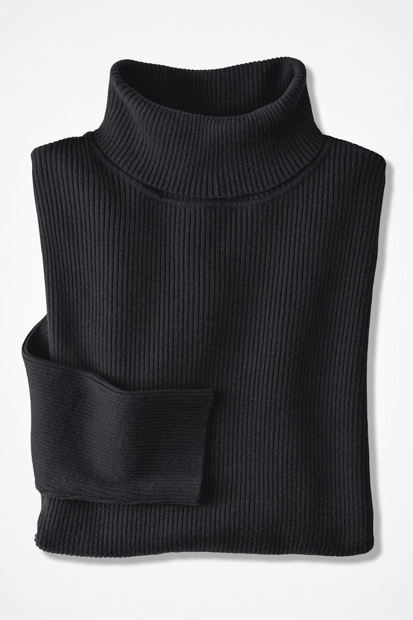 Ribbed Turtleneck Sweater