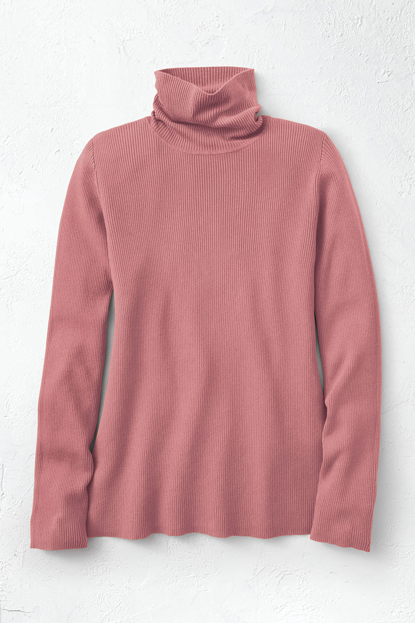 Ribbed Turtleneck Sweater