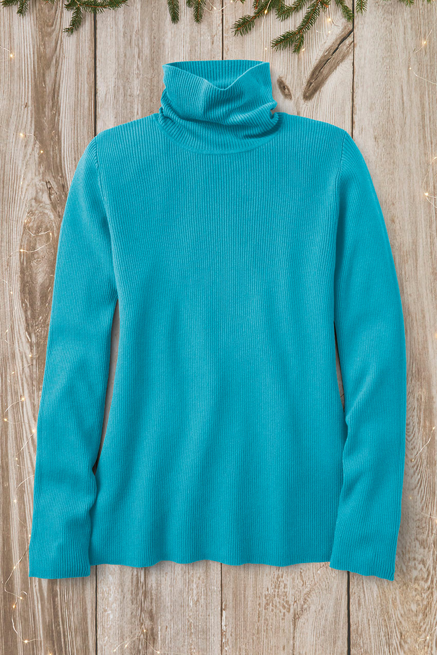 Ribbed Turtleneck Sweater