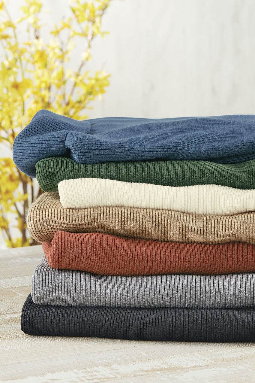 Ribbed Turtleneck Sweater