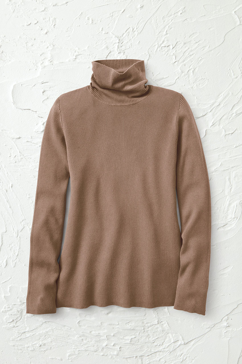 Ribbed Turtleneck Sweater