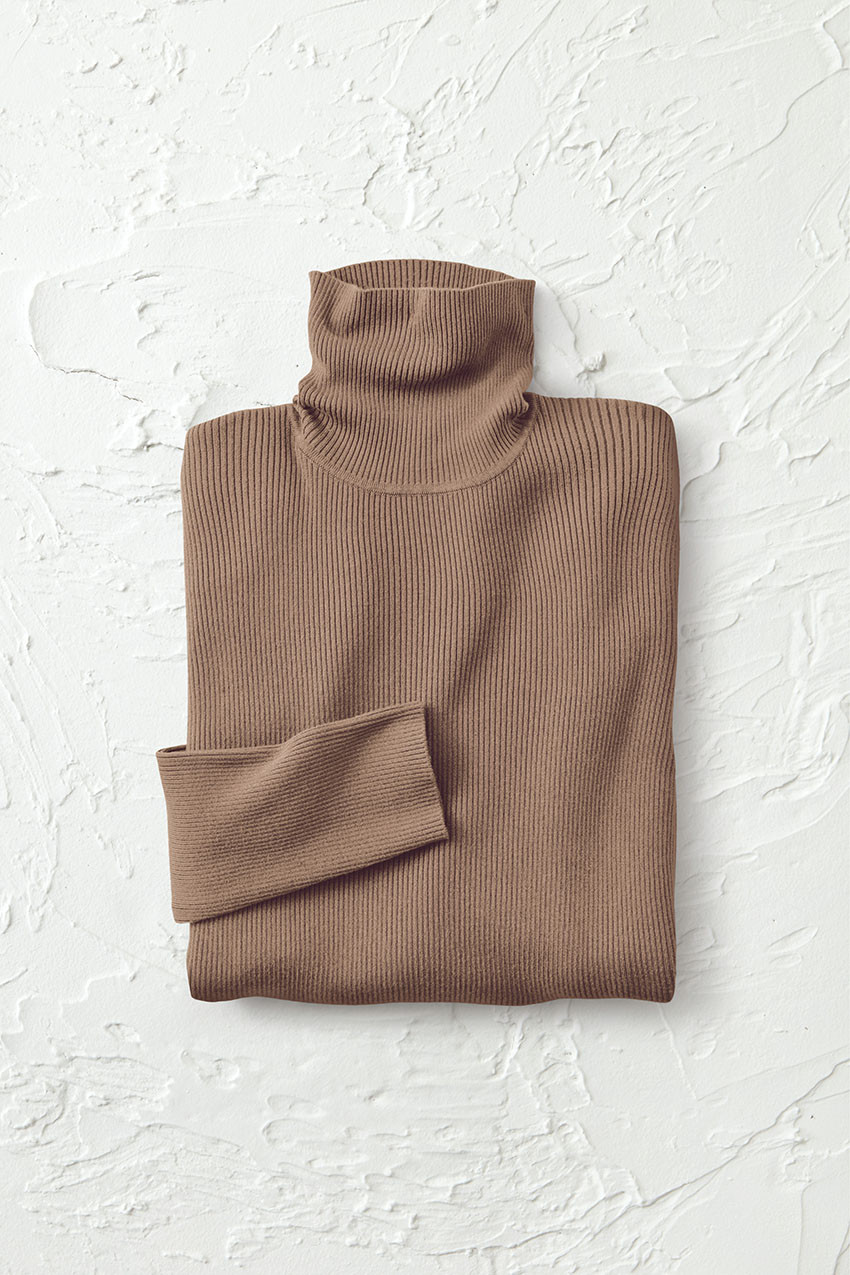 Ribbed Turtleneck Sweater