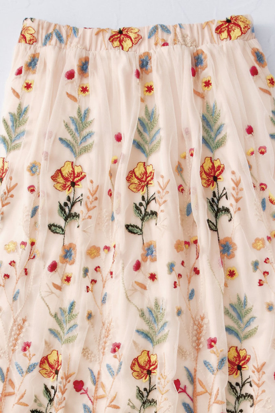 Enchanted Florals Mesh Skirt