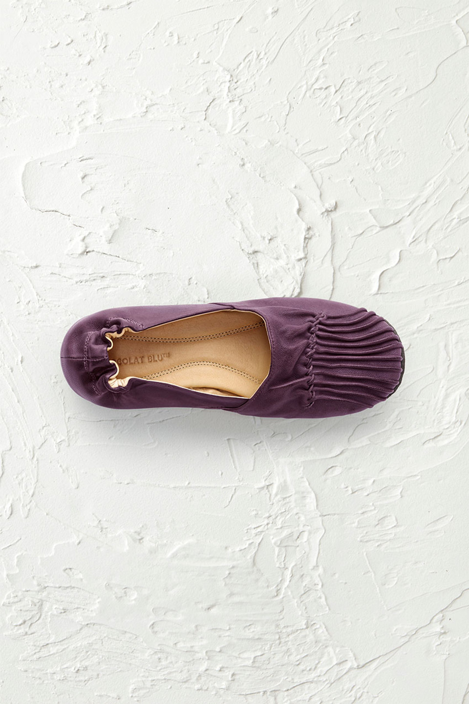 Pintuck Leather Flats by Chocolat Blu™