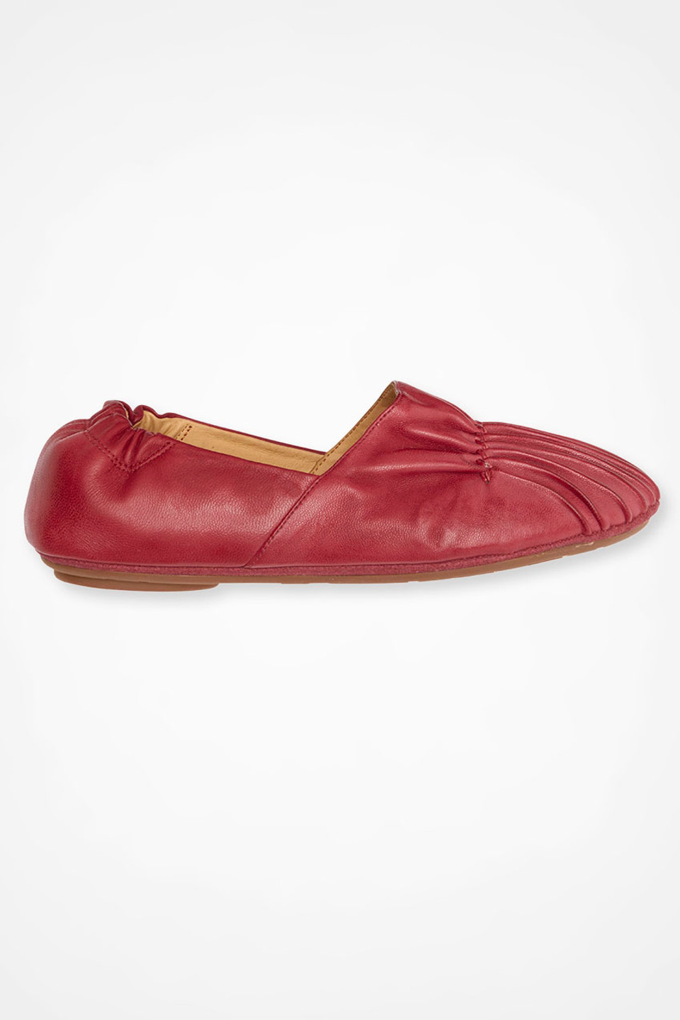 Pintuck Leather Flats by Chocolat Blu™